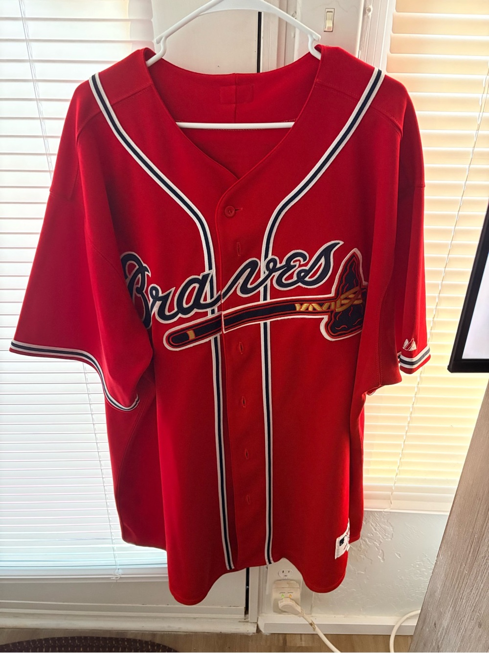 Atlanta Braves Red Baseball Game Jersey